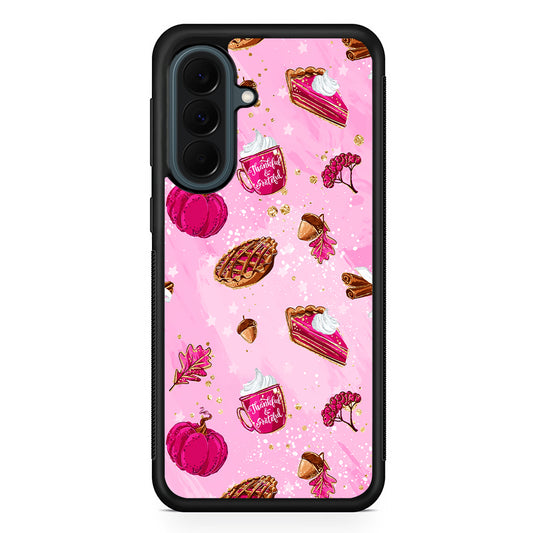 Thanksgiving Pink Aesthetic Samsung Galaxy A37 Case | Samsung Galaxy A37 Rubber Phone Case