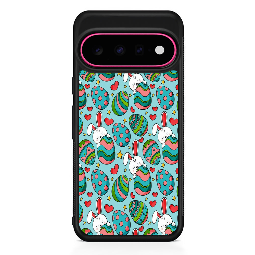 Easter Eggs and Rabbits Pattern Google Pixel 11 Case | Slim Shockproof Cover