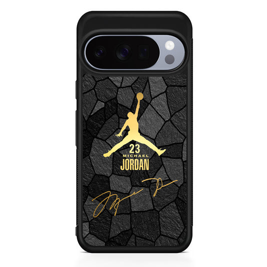 Air Jordan Golden Silhouette Google Pixel 10 Pro Case | Slim Google Pixel 10 Pro Rubber Case