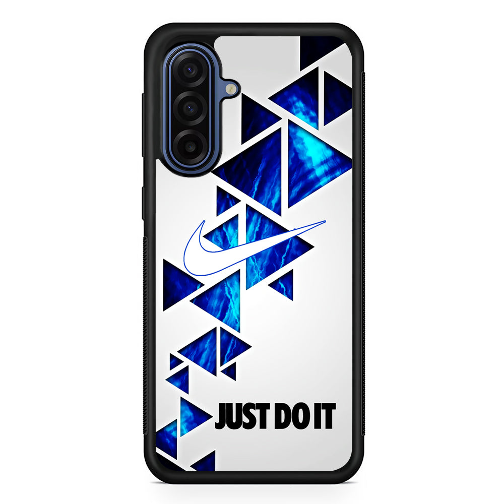 Nike Triangle Marble Just Do It Samsung Galaxy A17 Case | Samsung Galaxy A17 Protective Rubber Case
