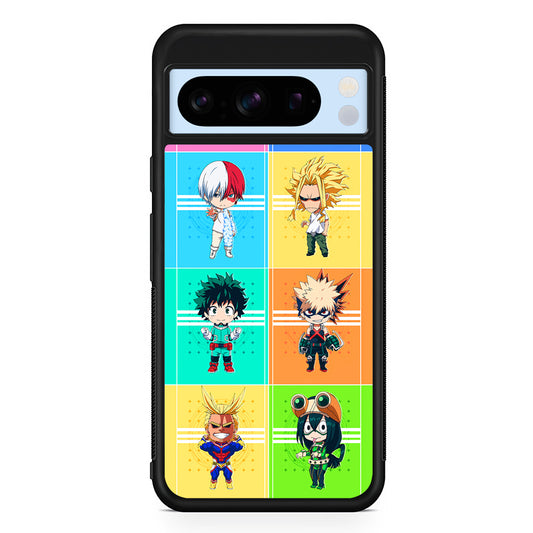 My Hero Academia Characters Chibi Google Pixel 8 Pro Case | Slim Rubber Case for Google Pixel 8 Pro