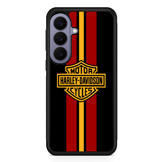 Harley Davidson Red Stripe Emblem Samsung Galaxy S26 Case | Lightweight Samsung Galaxy S26 Phone Case