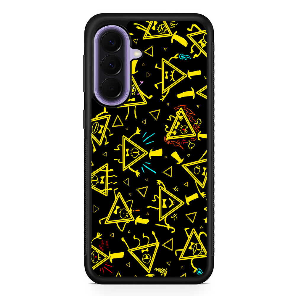 Bill Cipher Gravity Falls Doodle Samsung Galaxy A57 Case | Slim Samsung Galaxy A57 Rubber Case
