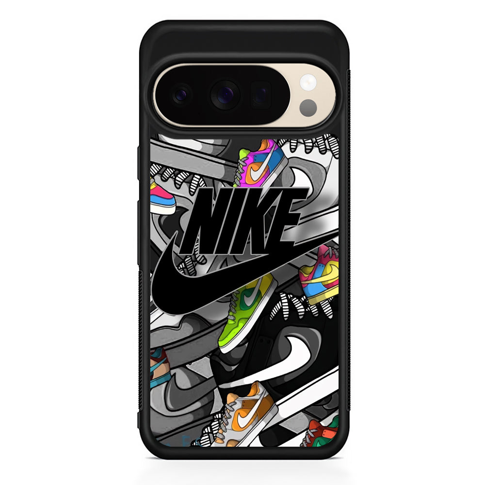 Nike Collection Shoes Black Logo Google Pixel 10 Pro XL Case | Durable Google Pixel 10 Pro XL Cover