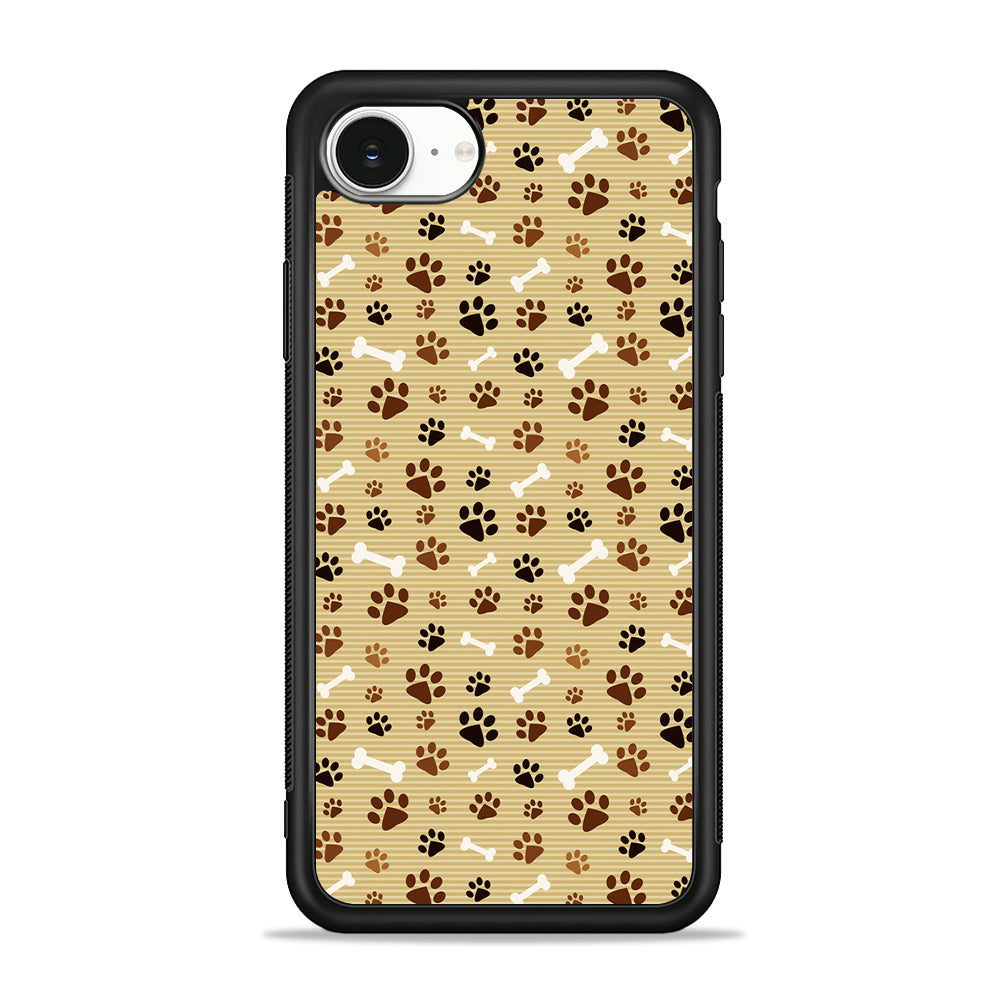 Dog Paw Print and Bones iPhone 16e Case | Protective Phone Cover