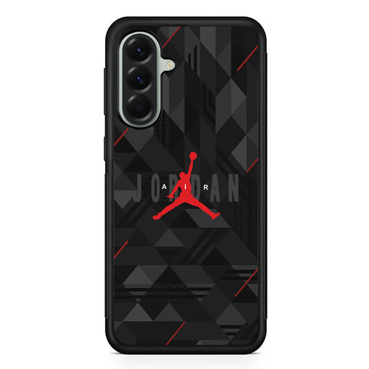 Air Jordan Black Shapes Samsung Galaxy A56 Case | Samsung Galaxy A56 Rubber Protective Case