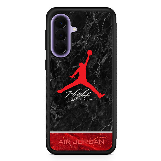 Air Jordan Flight Black Marble Samsung Galaxy A57 Case | Slim Samsung Galaxy A57 Rubber Case