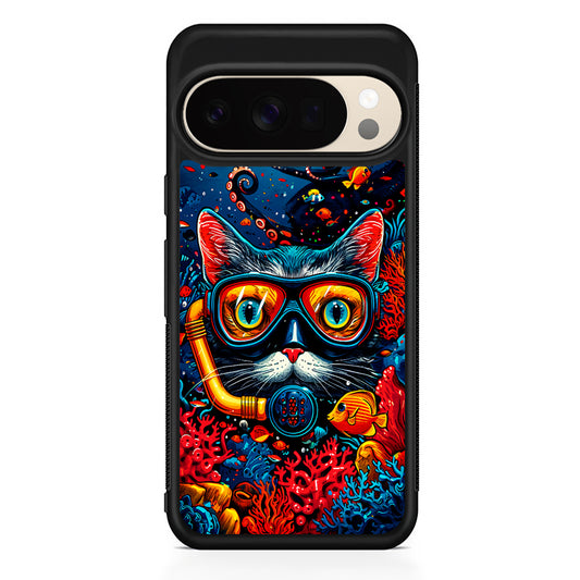 Kitty Cat Under The Sea Google Pixel 10 Pro XL Case | Slim Google Pixel 10 Pro XL Protective Case