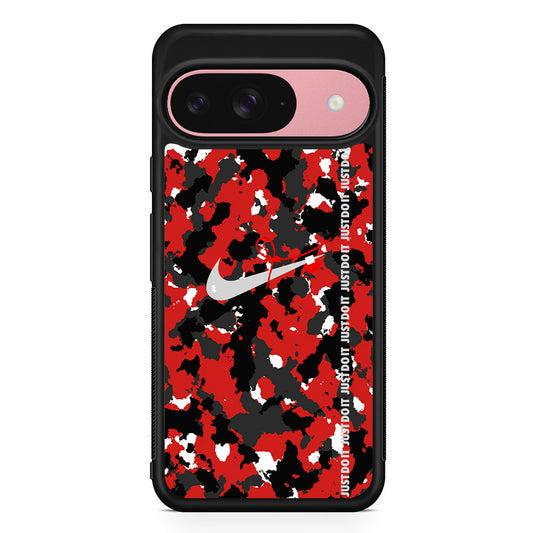 Nike Red Splash Camouflage Google Pixel 9 Case | Durable Google Pixel 9 Cover