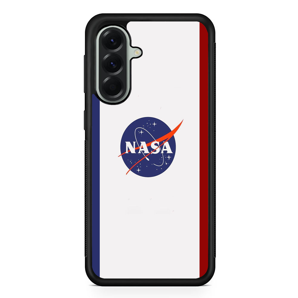 Nasa Stripe Blue Red Emblem Samsung Galaxy A56 Case | Samsung Galaxy A56 Rubber Protective Case