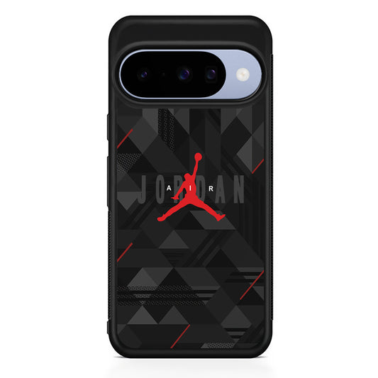 Air Jordan Black Shapes Google Pixel 10 Case | Google Pixel 10 Rubber Protective Case