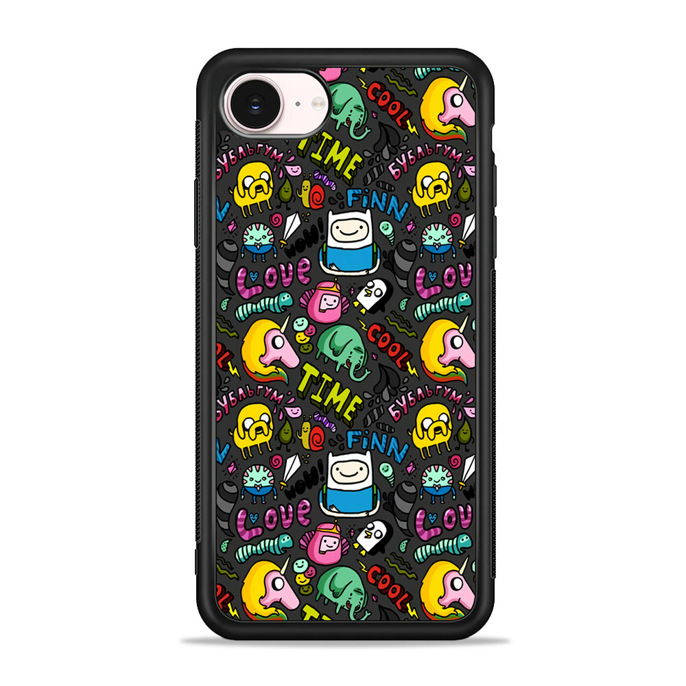Adventure Time Pattern iPhone 17e Case - Silicone Case