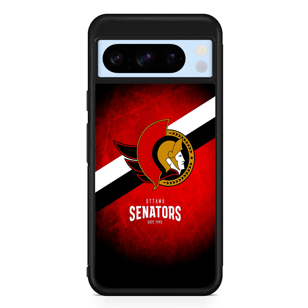 NHL Ottawa Senators Team Google Pixel 8 Pro Case | Slim Rubber Case for Google Pixel 8 Pro