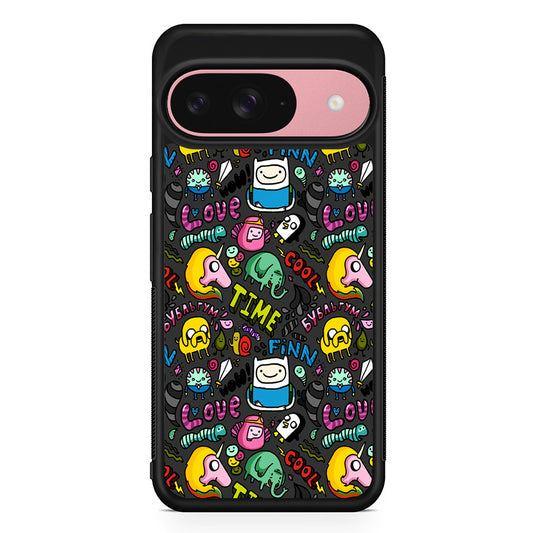 Adventure Time Pattern Google Pixel 9 Case | Google Pixel 9 Protective Rubber Case