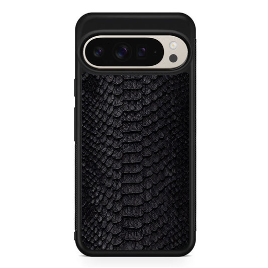 Black Snake Skin Pattern Google Pixel 9 Pro Case | Slim Protective Cover