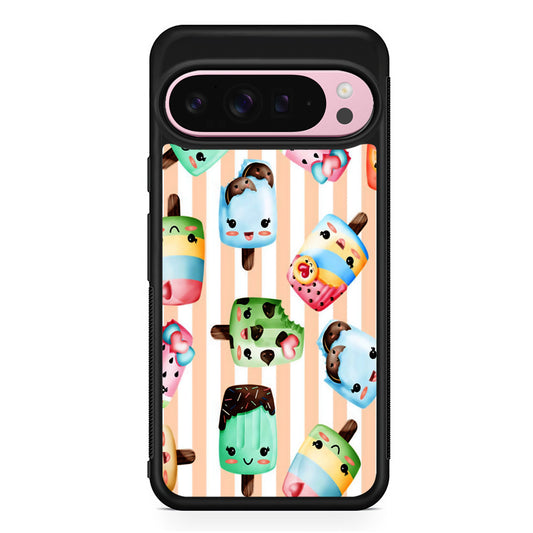 Cute Face Ice Cream Stick Google Pixel 9 Pro XL Case | Protective Cover