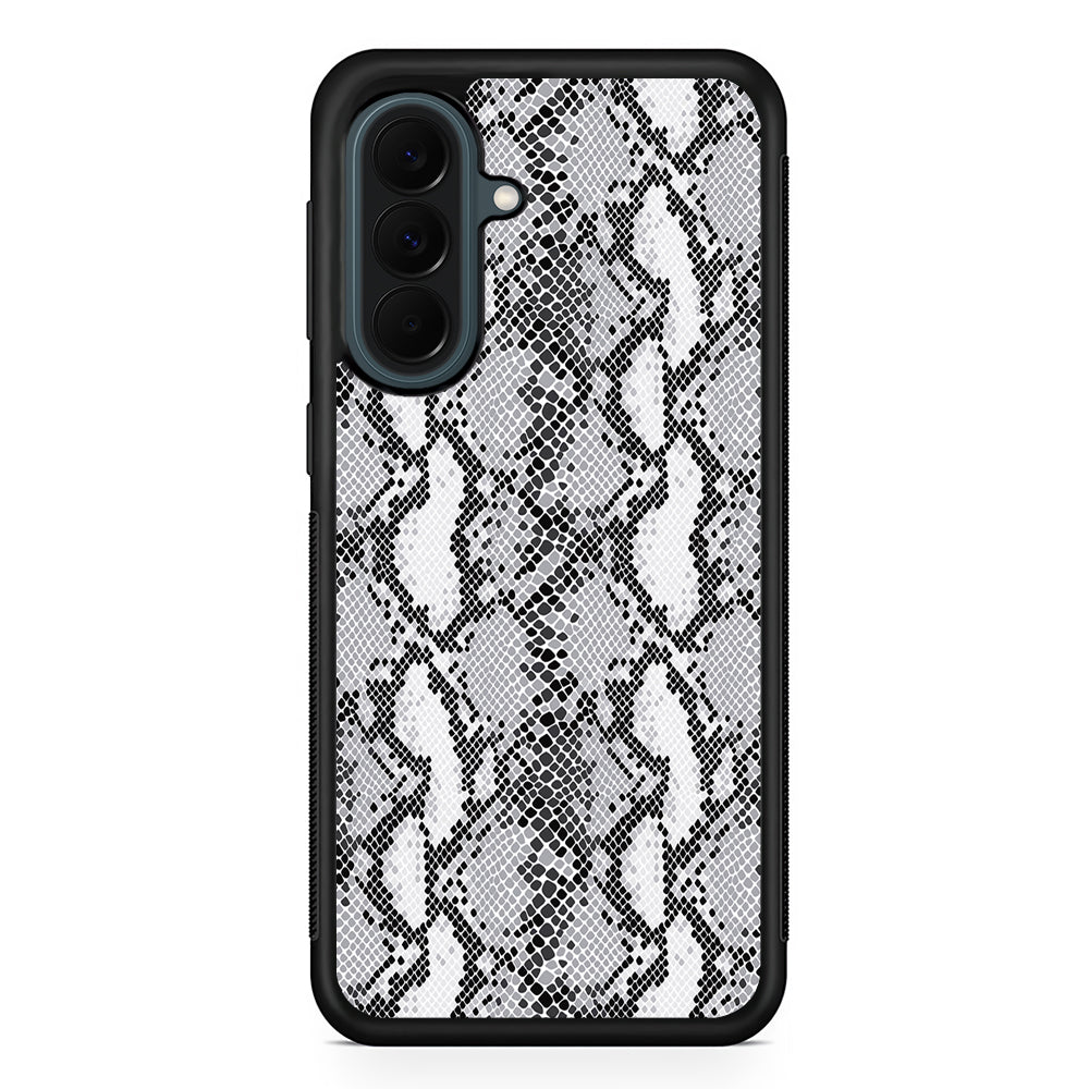 White Snake Skin Pattern Samsung Galaxy A37 Case | Samsung Galaxy A37 Rubber Phone Case