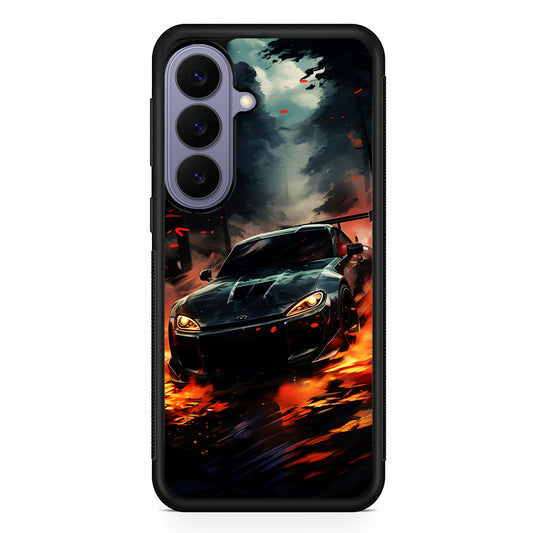 Sport Car Drift Smoke Samsung Galaxy S26 Case | Durable Rubber Case for Samsung Galaxy S26