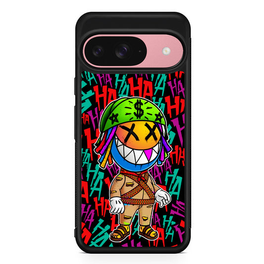 Always Happy Smiling Mask Google Pixel 9 Case | Google Pixel 9 Protective Rubber Case