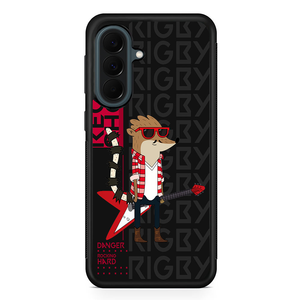 Regular Show Rigby Rockstar Samsung Galaxy A37 Case | Samsung Galaxy A37 Rubber Phone Case