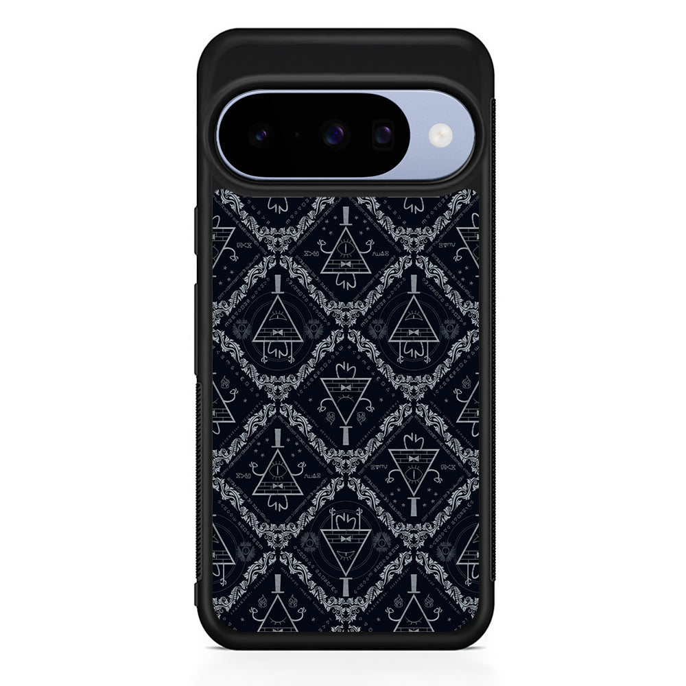 Bill Cipher Gravity Falls Pattern Google Pixel 10 Case | Google Pixel 10 Rubber Protective Case