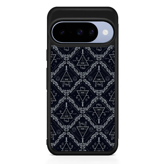 Bill Cipher Gravity Falls Pattern Google Pixel 10 Case | Google Pixel 10 Rubber Protective Case