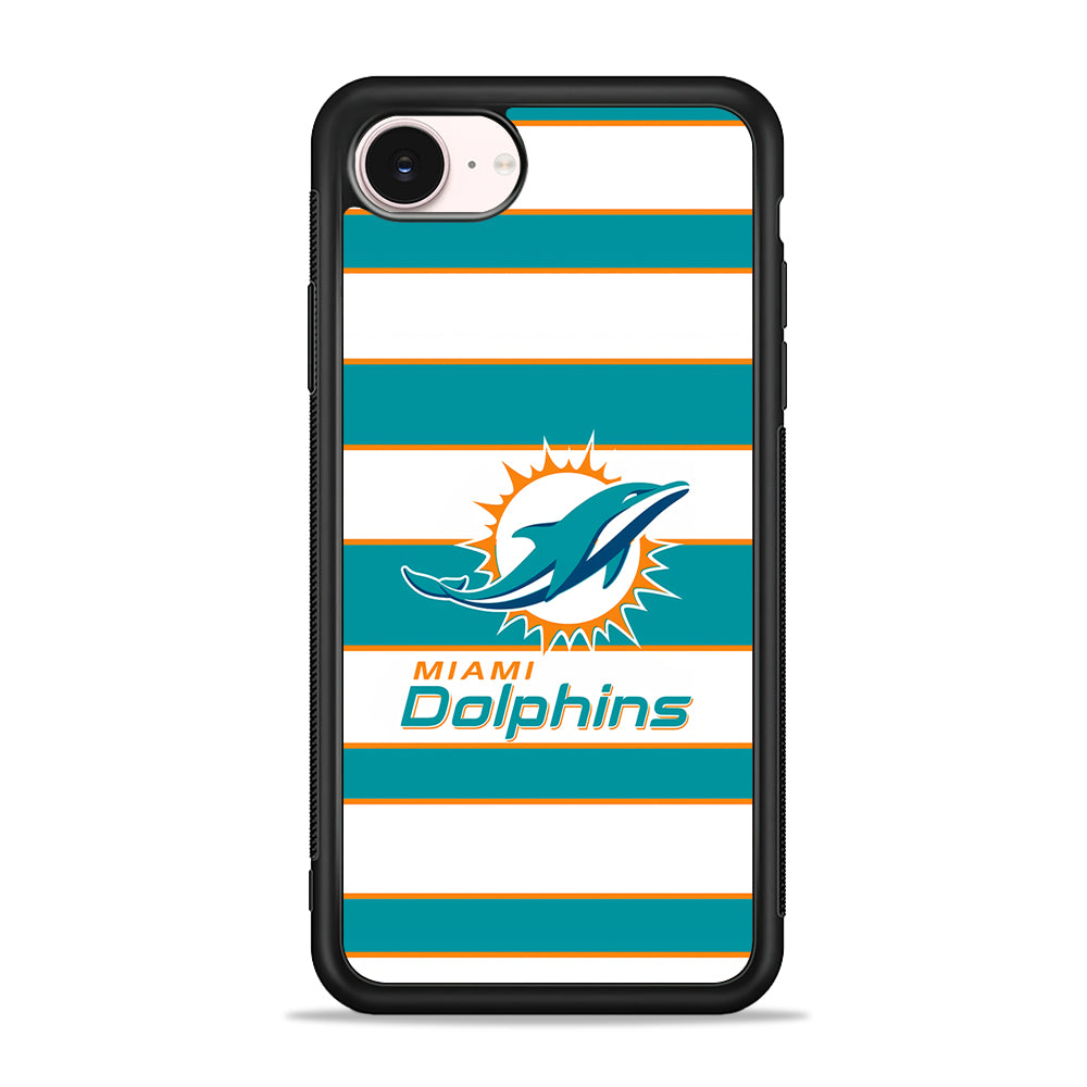 NFL Miami Dolphins White Stripe iPhone 17e Case - Silicone Case