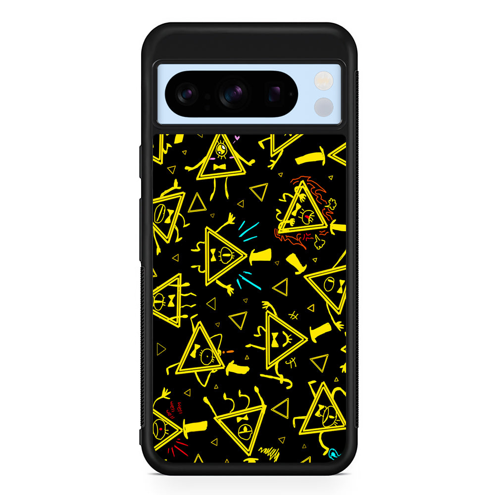 Bill Cipher Gravity Falls Doodle Google Pixel 8 Pro Case | Slim Rubber Case for Google Pixel 8 Pro