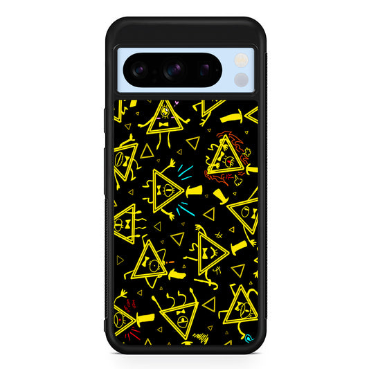Bill Cipher Gravity Falls Doodle Google Pixel 8 Pro Case | Slim Rubber Case for Google Pixel 8 Pro