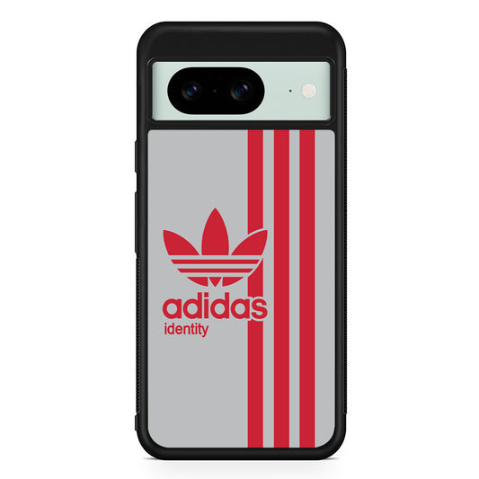 Adidas Red Identity Google Pixel 8 Case | Durable Protective Cover for Google Pixel 8