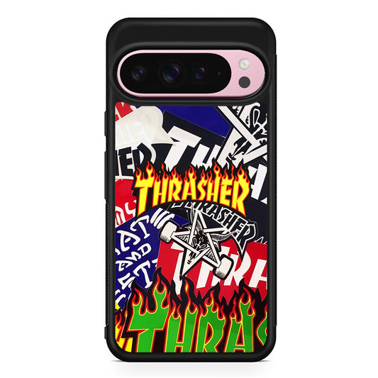 Thrasher Sticker Flat Google Pixel 9 Pro XL Case | Protective Cover