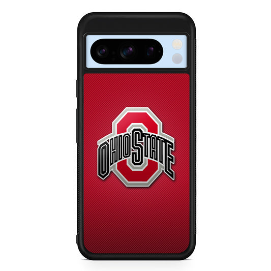 Ohio State Logo Red Google Pixel 8 Pro Case | Slim Rubber Case for Google Pixel 8 Pro