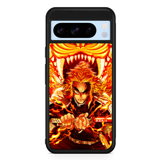 Rengoku Kyojuro Demon Slayer Google Pixel 8 Pro Case | Slim Rubber Case for Google Pixel 8 Pro