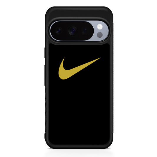 Nike Gold Logo Black Google Pixel 10 Pro Case | Protective Google Pixel 10 Pro Cover