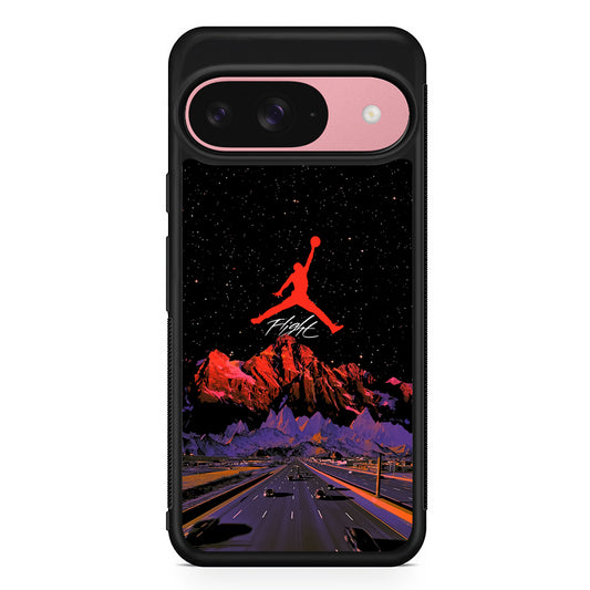 Air Jordan Night Road Landscape Google Pixel 9 Case | Google Pixel 9 Protective Rubber Case