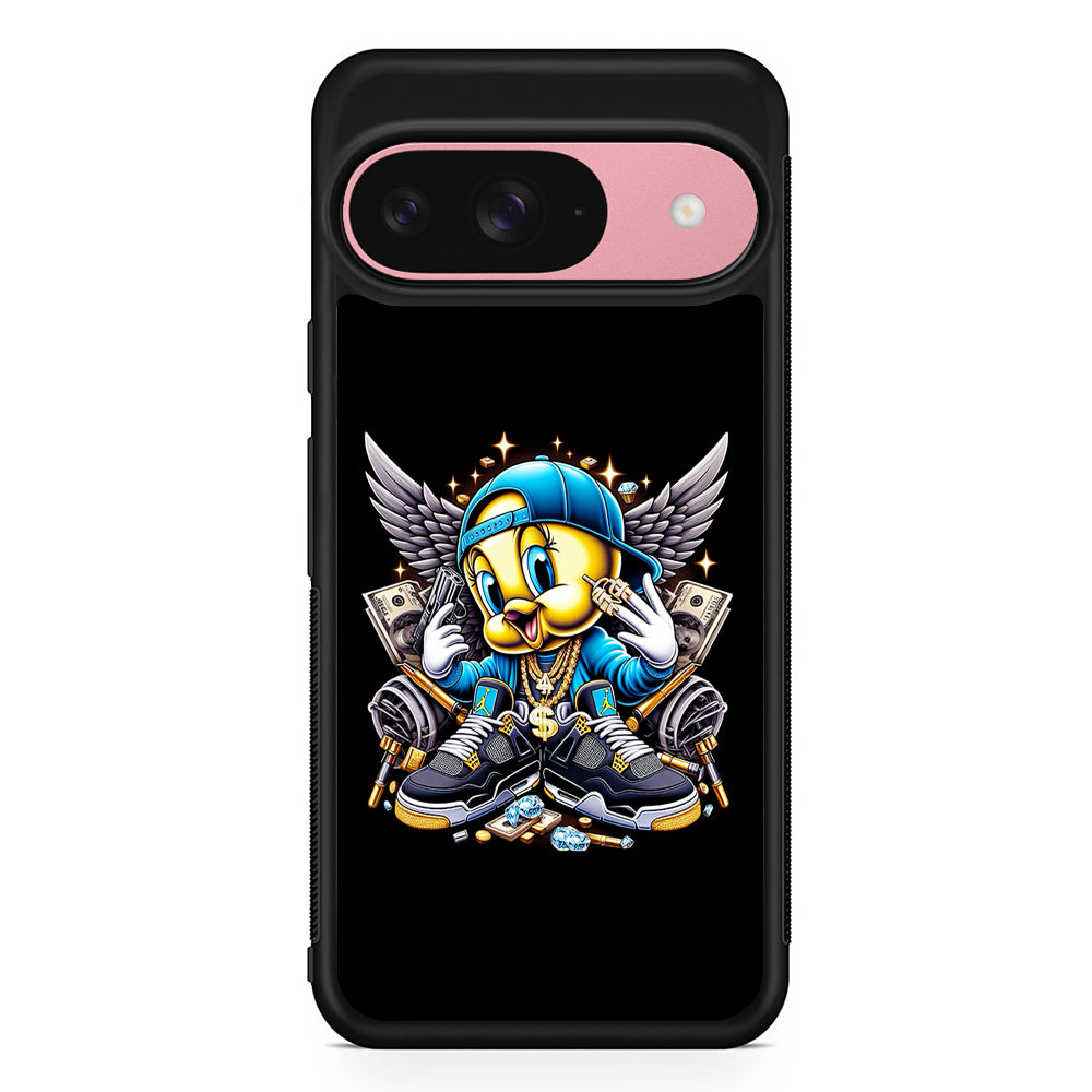 Tweety Bird Rich Google Pixel 9 Case | Google Pixel 9 Protective Rubber Case