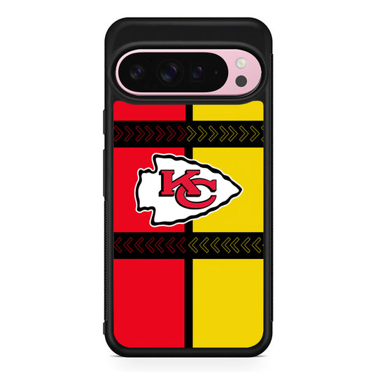 NFL Kansas City Chiefs Colorful Google Pixel 9 Pro XL Case | Protective Cover