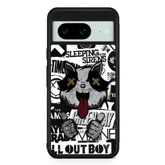 Rock Bands of Playlist Google Pixel 8 Case | Durable Protective Cover for Google Pixel 8