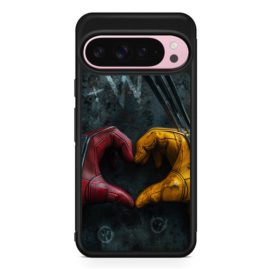 Deadpool and Wolverine Symbol of Love Google Pixel 9 Pro XL Case | Protective Cover
