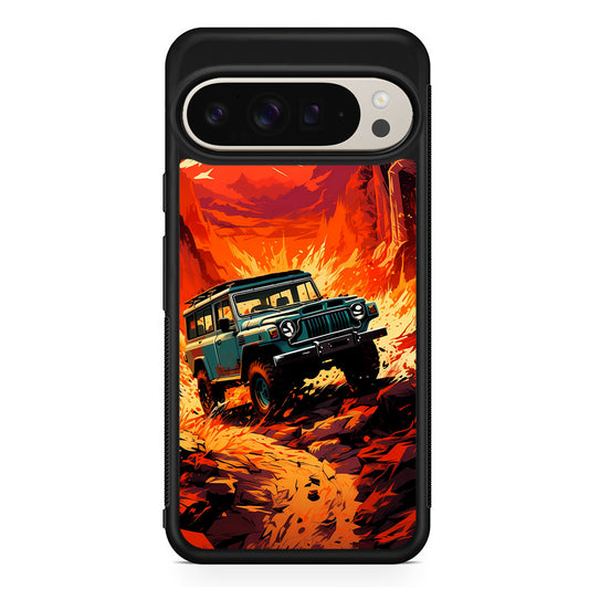 Jeep Offroad Adventure Car Google Pixel 9 Pro Case | Slim Protective Cover