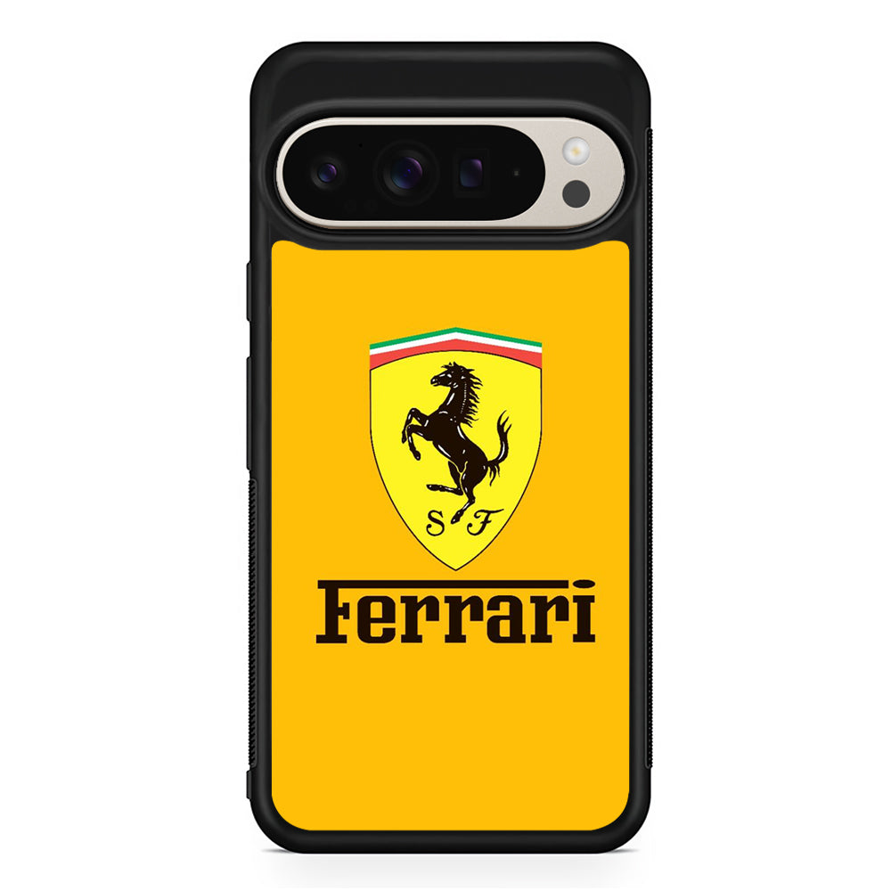 Ferrari Yellow Backdrop Google Pixel 9 Pro Case | Slim Protective Cover