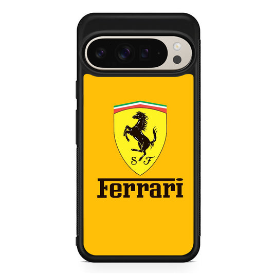 Ferrari Yellow Backdrop Google Pixel 9 Pro Case | Slim Protective Cover