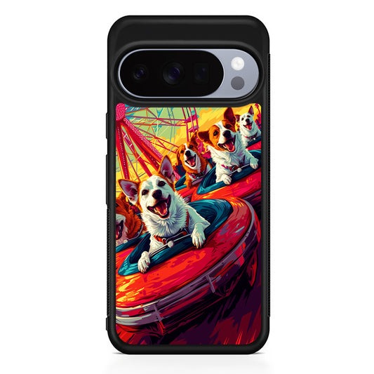 Happy Dogs At Carnival Google Pixel 10 Pro Case | Slim Google Pixel 10 Pro Rubber Case