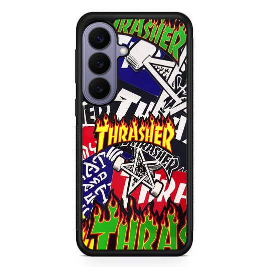 Thrasher Sticker Flat Samsung Galaxy S26 Case | Lightweight Samsung Galaxy S26 Phone Case