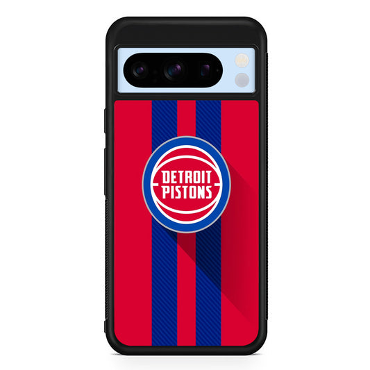 NBA Detroit Pistons Victory Ball Google Pixel 8 Pro Case | Slim Rubber Case for Google Pixel 8 Pro