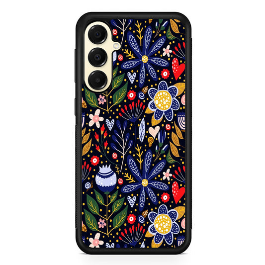Flowers on a Dark Aesthetic Samsung Galaxy A16 Case | Slim Rubber Samsung Galaxy A16 Case