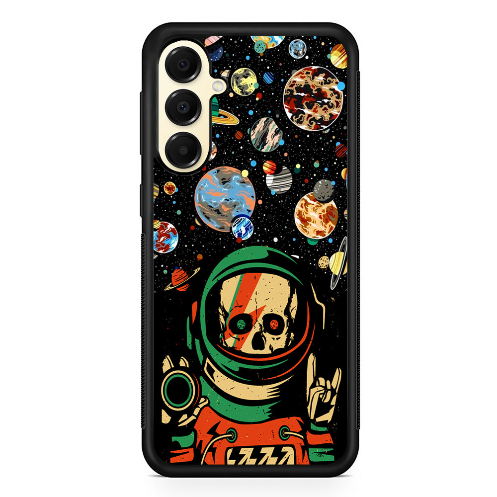 Astro Skull on The Space Samsung Galaxy A16 Case | Slim Rubber Samsung Galaxy A16 Case