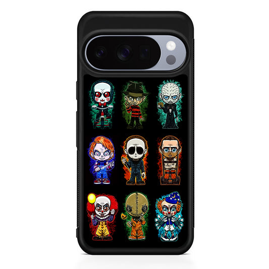 Scary Movie Horror Chibi Google Pixel 10 Pro Case | Slim Google Pixel 10 Pro Rubber Case