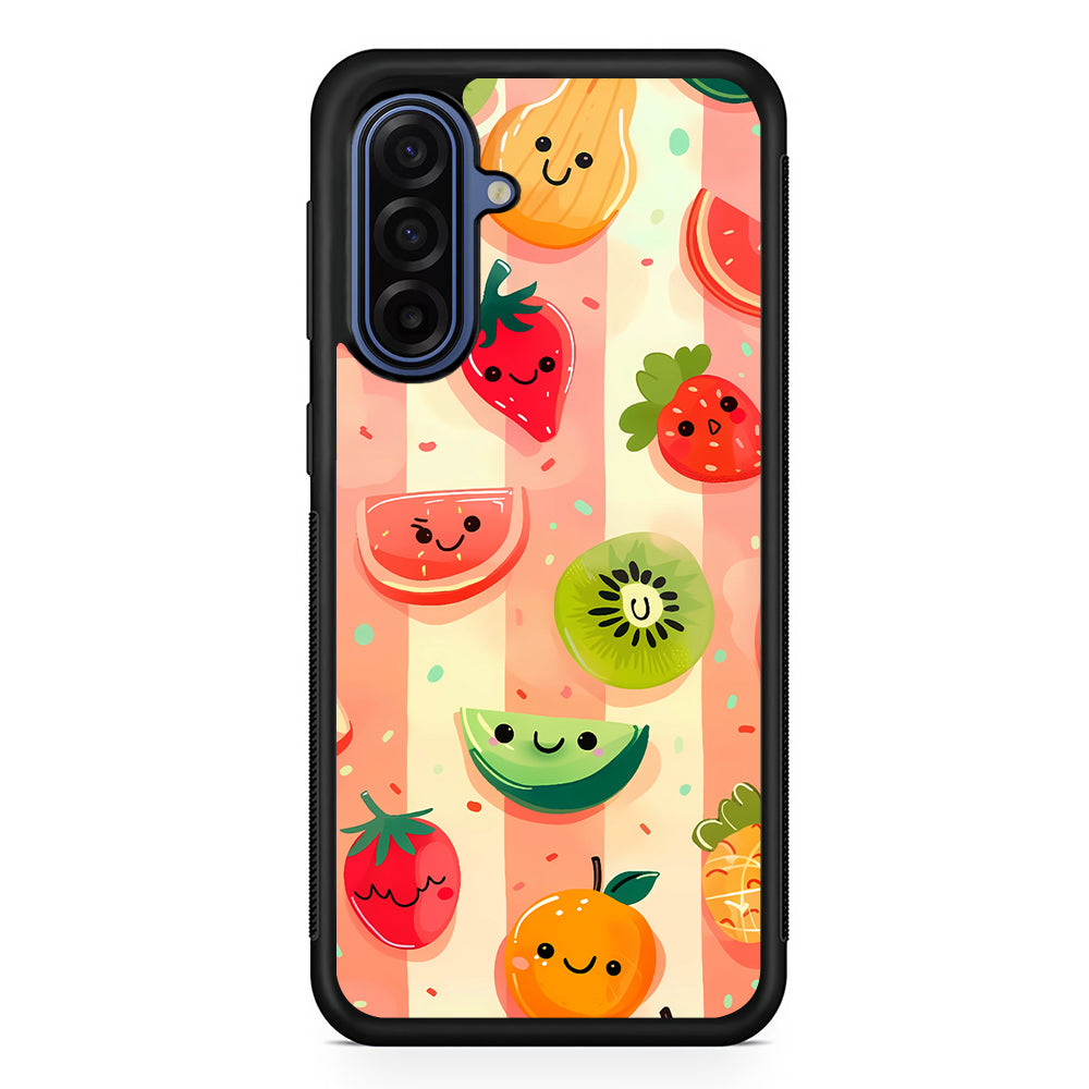 Colorful Fruit Cartoon Stripe Samsung Galaxy A17 Case | Slim Protective Phone Cover