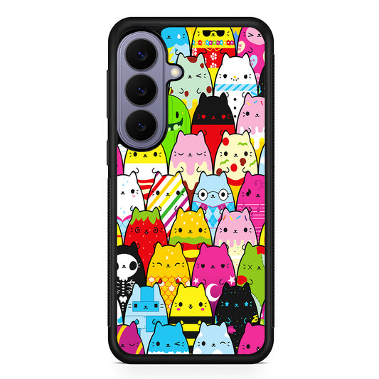 Various Cats Cartoon Samsung Galaxy S26 Case | Durable Rubber Case for Samsung Galaxy S26